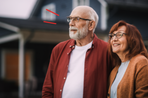 older couple outside their home | Honor Credit Union