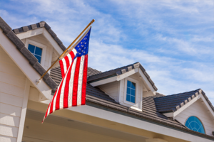 house with American flag | Honor Credit Union