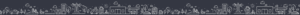 Decorative banner showing a white doodle skyline with buildings, trees, and playgrounds on a dark blue background. | Honor Credit Union