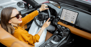 women driving a car | Honor Credit Union