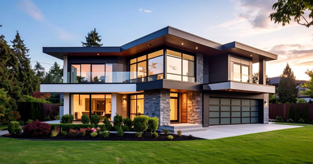 modern style home exterior | Honor Credit Union