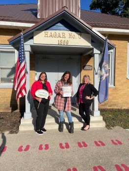 Teacher Awards Winner Kristen Morlock from Coloma Riverside with Honor team members