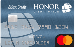 image of an honor credit union select credit card