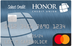 image of an honor credit union select credit card