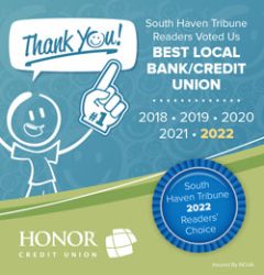 honor credit union in south haven named best local bank / credit union in 2022 by south haven tribune readers
