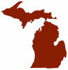 State-of-Michigan-Icon outline of the state of michigan