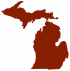 State-of-Michigan-Icon outline of the state of michigan