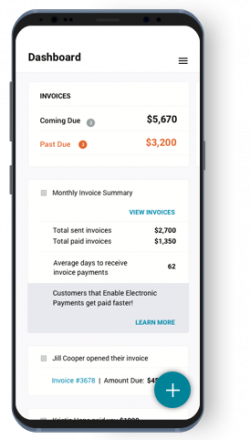 autobooks dashboard mobile sample a screenshot of the autobooks dashboard on a mobile device