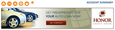 online-banking-pre-approval click the pre=approval image in online banking to get pre-approved for an auto loan